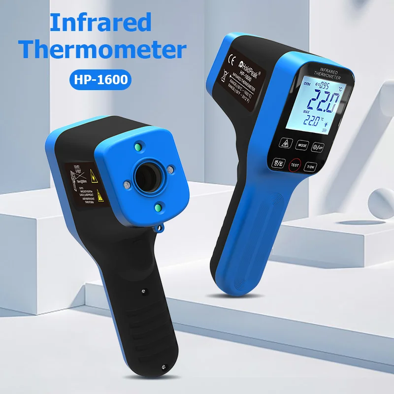 

For Industrial and Home Use, Range -58°F to 2912°F (-50°C to 1600°C) Inductive Non-Contact Light Sensing Infrared Thermometer