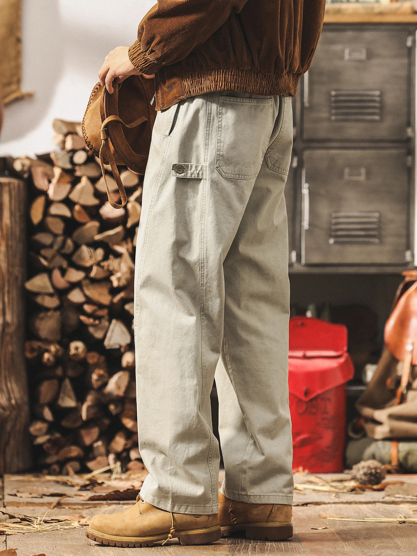 

Американские Ретро Хаки Спецодежда Брюки Мужские Свободные Прямые Повседневные Осенние Новые Тенденции Брендовые Мужские Хлопковые Дышащие Одежда R...