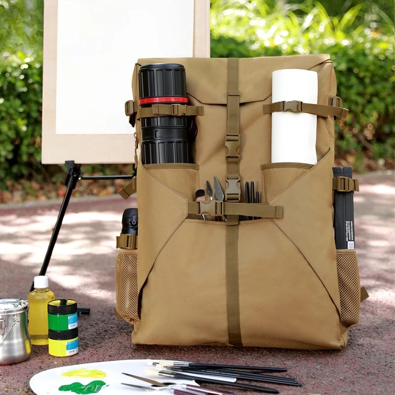 Double Shoulder Drawing Board Bag, Student Portfolio Carrier, Sketching Painting Supply Storage, Waterproof Durable for Travel