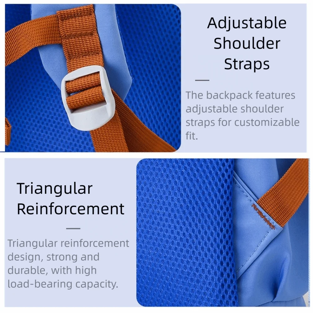 حقيبة مدرسية خفيفة الوزن لرياض الأطفال بأشرطة قابلة للتعديل وسحاب للإغلاق حقيبة ظهر كرتونية للحضانة مريحة بسعة كبيرة #3