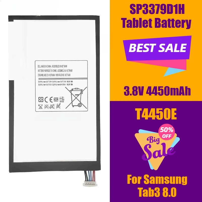 

3.8V 4450mAh SP3379D1H Tablet Battery for Samsung Tab3 8.0