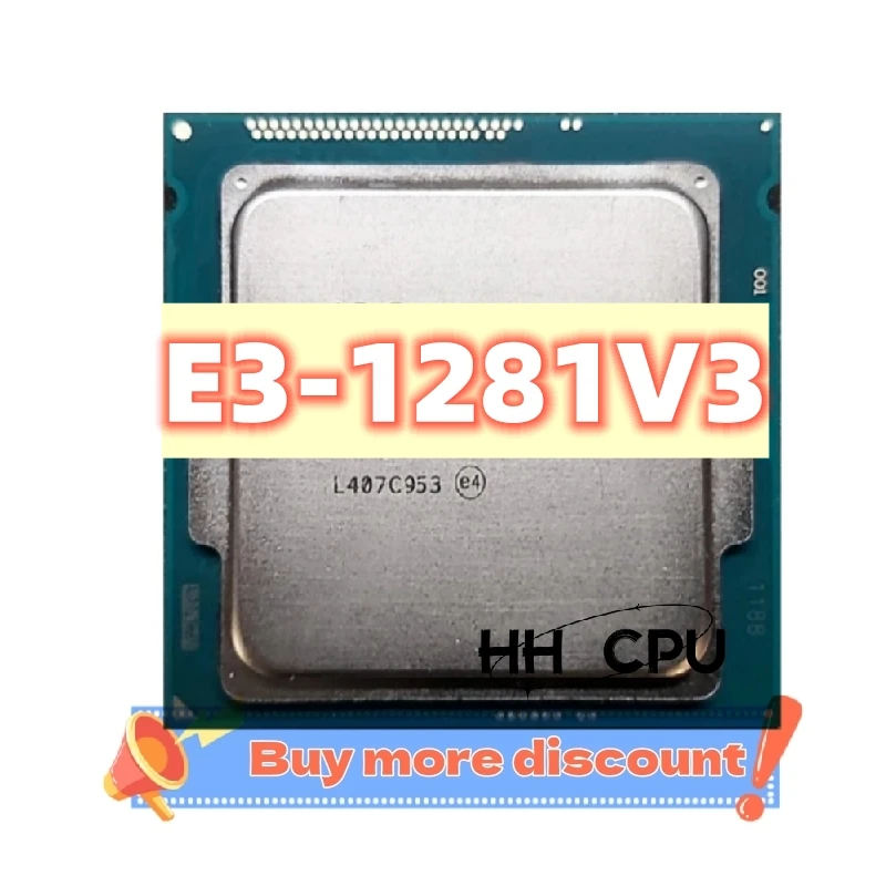 

Xeon E3-1281v3 E3 1281v3 E3 1281 v3 3.7 GHz Quad-Core Eight-Thread CPU Processor L2=1M L3=8M 82W LGA 1150