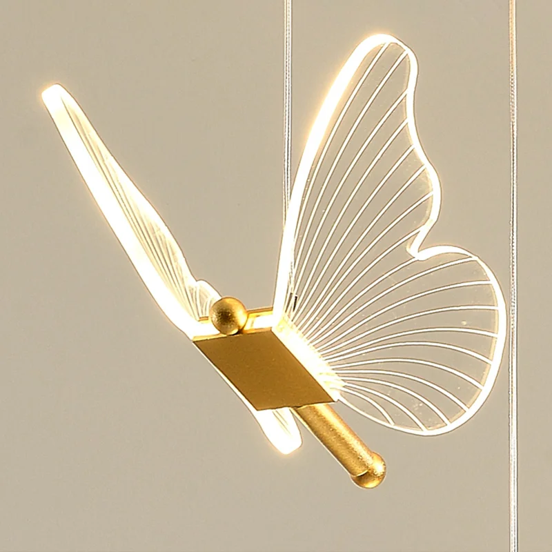 Nordic Butterfly Luxury Chandeliers Pendant Lights Indoor Lighting Light Fixture Adjustable for Living Room Bedroom