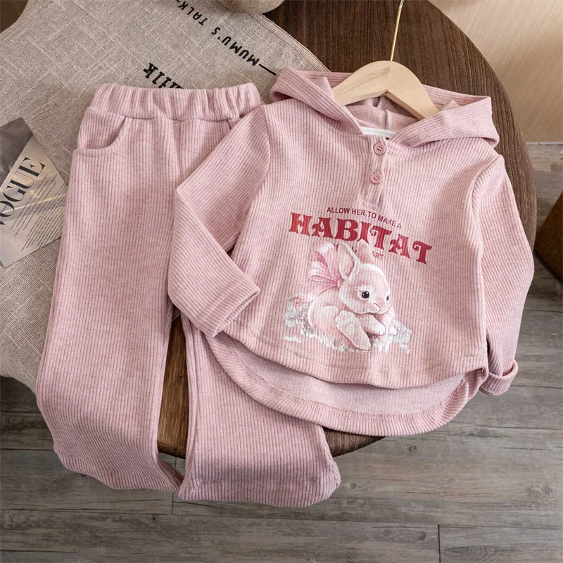 

Girls Clothes Sets Spring Autumn Sport Suits for Kids Cartoon Hoody+pants 2pcs Children Tracksuits Casual Baby Outfits Clothing