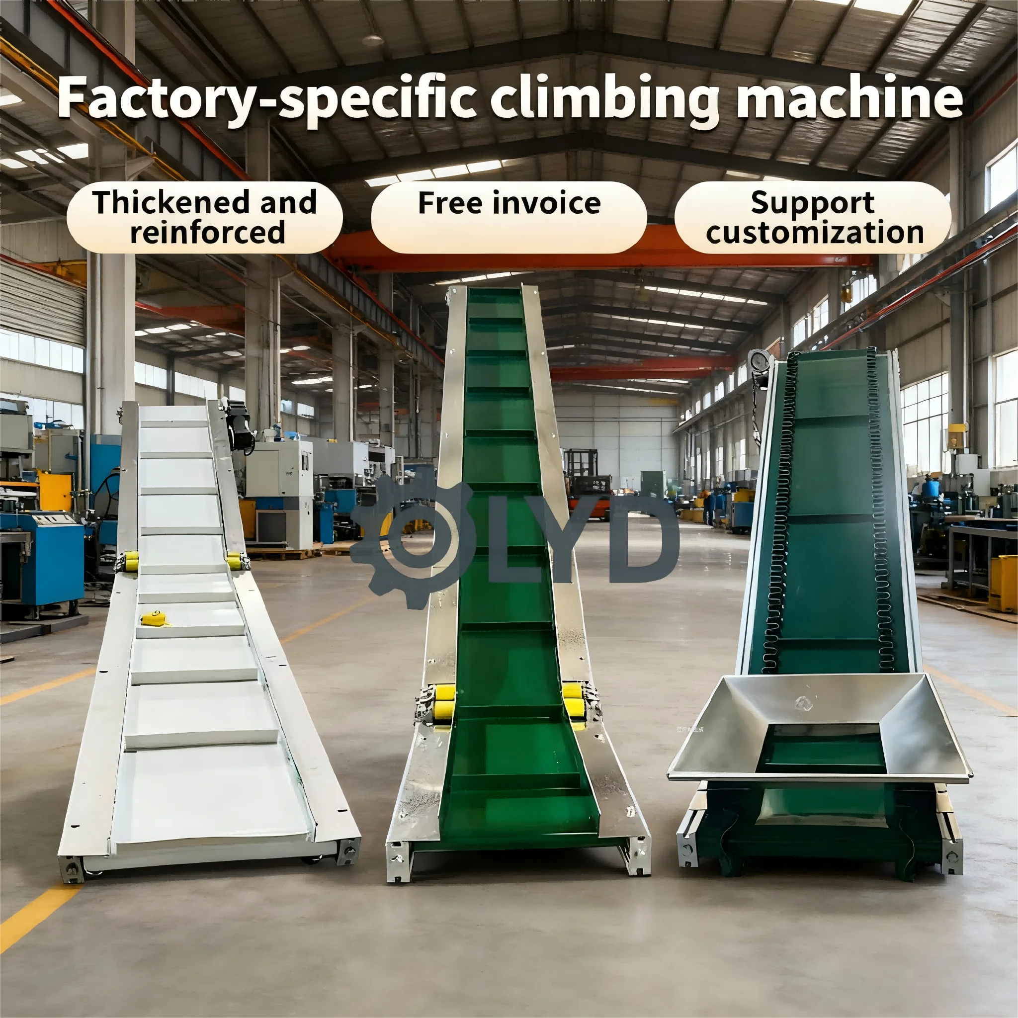 

Inclined Ribbed Conveyor Belt for Injection Molding Machine, Cleated Belt to Carry Plastic Parts Upward