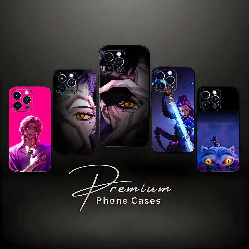 

Couple Jinu Rumi D-Demon Hunters Phone Case iPhone 17,16,15,14,13,12,11 ,Pro Max,XS,X,XR,SE,Mini,8,7,Soft Silicone Black Cover