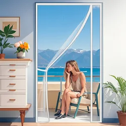 TYMF Magnetic Door Screen Window Mosquito Net White Opening Custom Size Curtain Insect Mesh and Mosquito Proof Invisible Net ﻿