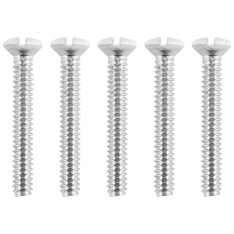 120 Pcs White Wall Plate Screws 1 Inch Long Slotted 6-32 Threads Switch Cover Screws Oval Head Milled Slot Screws Wall