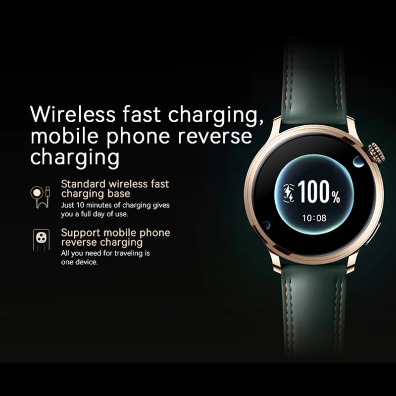 NEW HONOR Watch 4 Pro Wireless Charging GPS Blood Oxygen Sleepping Monitor 1.5'' AMOLED Color Display 480mAh BT Smart Watch