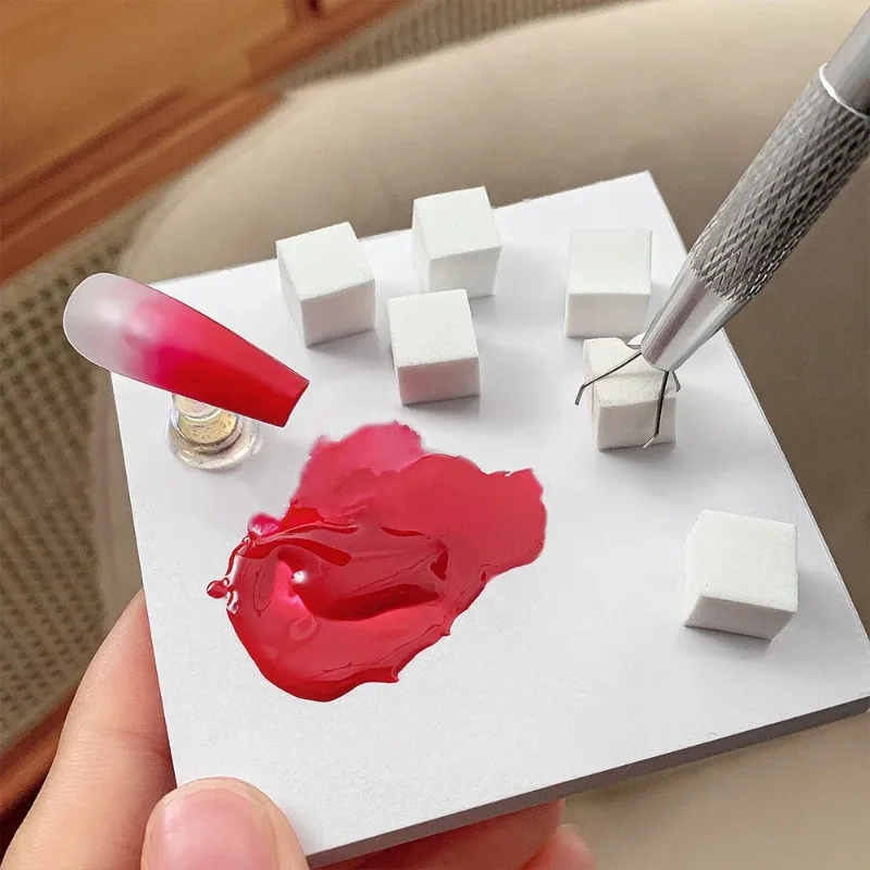 50Pcs Nail art sponge, soft sponges, gradient, nail stamping tools, faded color, enamel dot pen, tweezer tool
