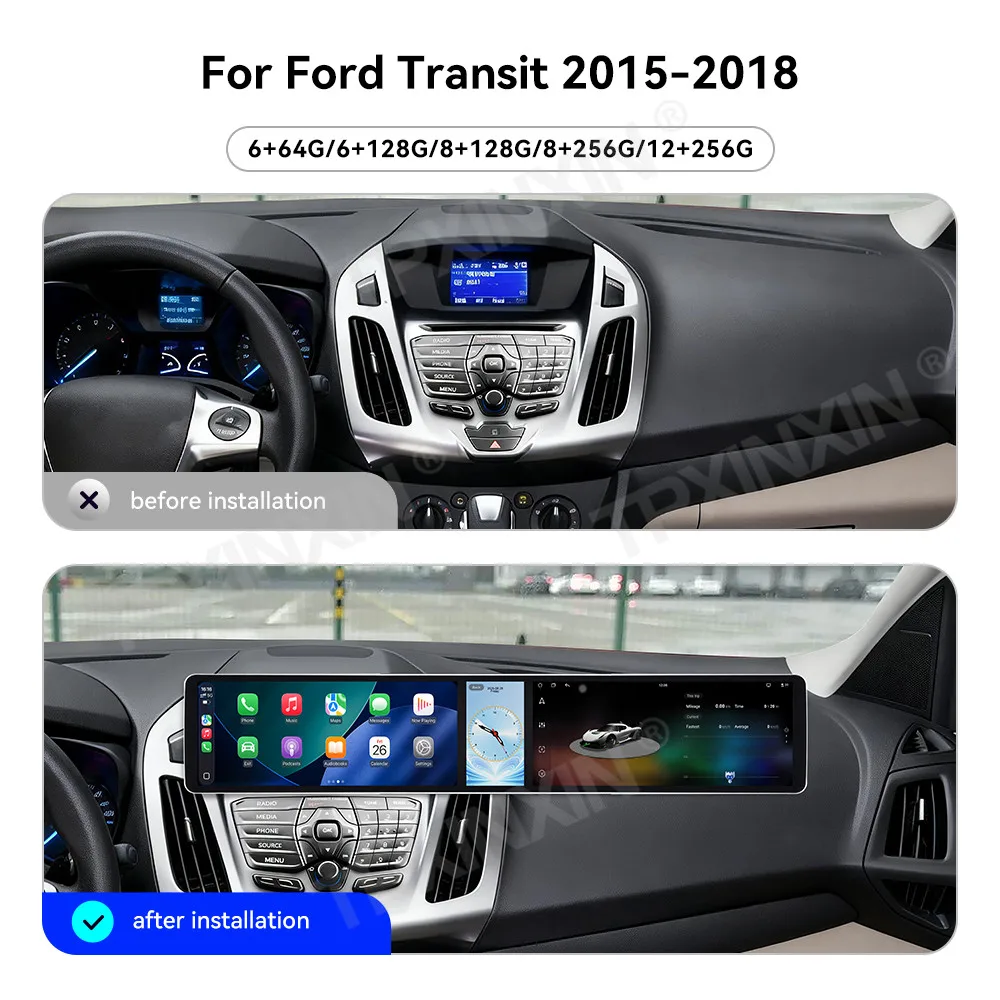 For Ford Transit 2015-2018 Android Car Radio Multimedia Video Player Wireless Carplay Autoradio Stereo GPS Navigation Head Unit