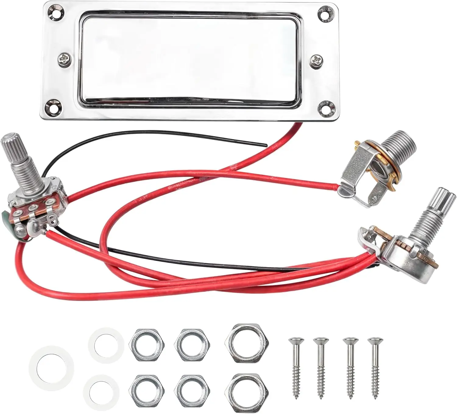 Pre-Wired Guitar Pickups Humbuckers Wiring Harness Parts For Cigar Box Electric Guitar  Double Dual Closed Coil Electronics