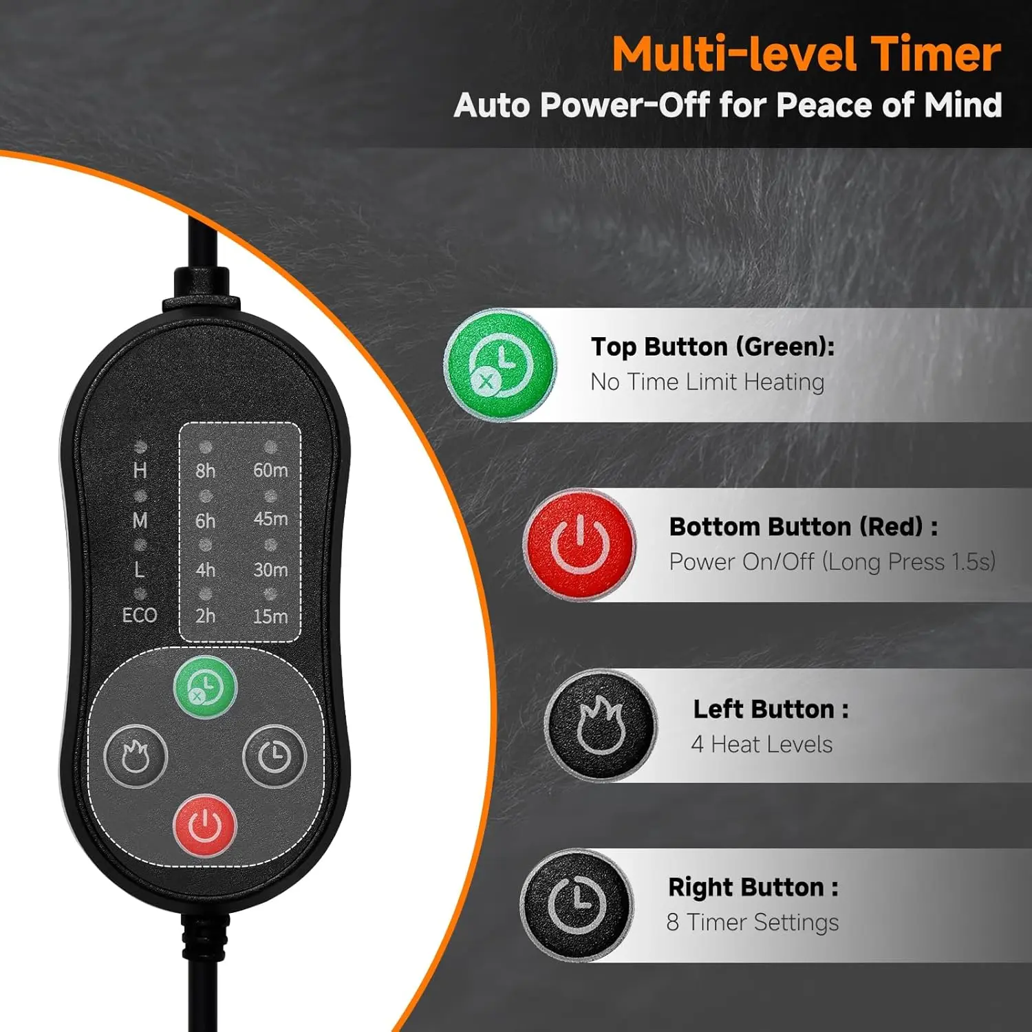 غطاء مقعد Canreal ساخن للسيارات، سخان مقعد شتوي عالمي، أسود (عبوة واحدة)