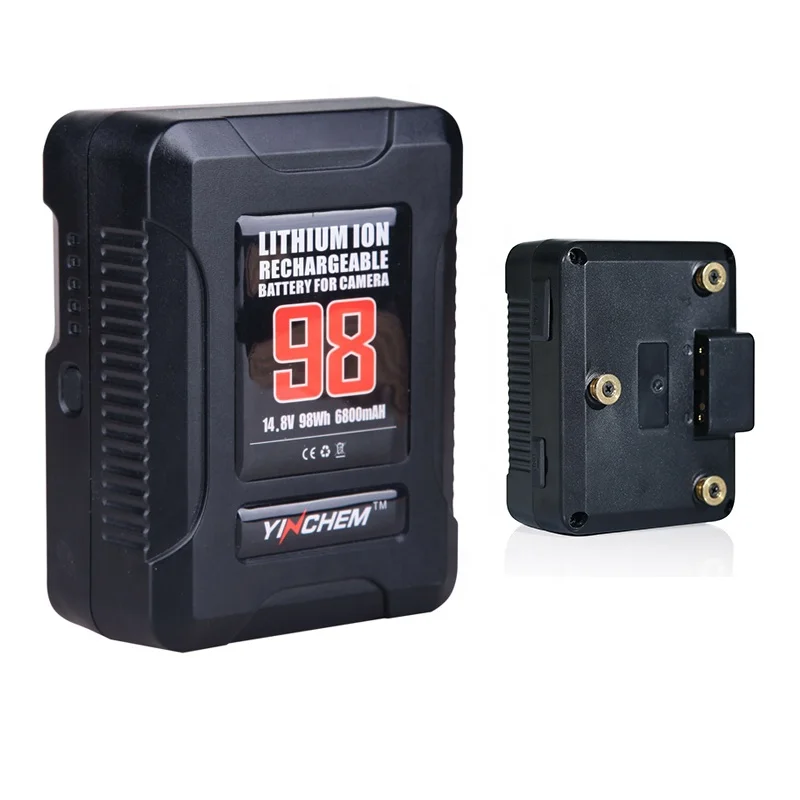 High Capacity 98Wh 6800mAh 14.8V Gold Mount Battery for Camera Compact Smart Battery with D-Tap and 5V USB Outputs in Stock