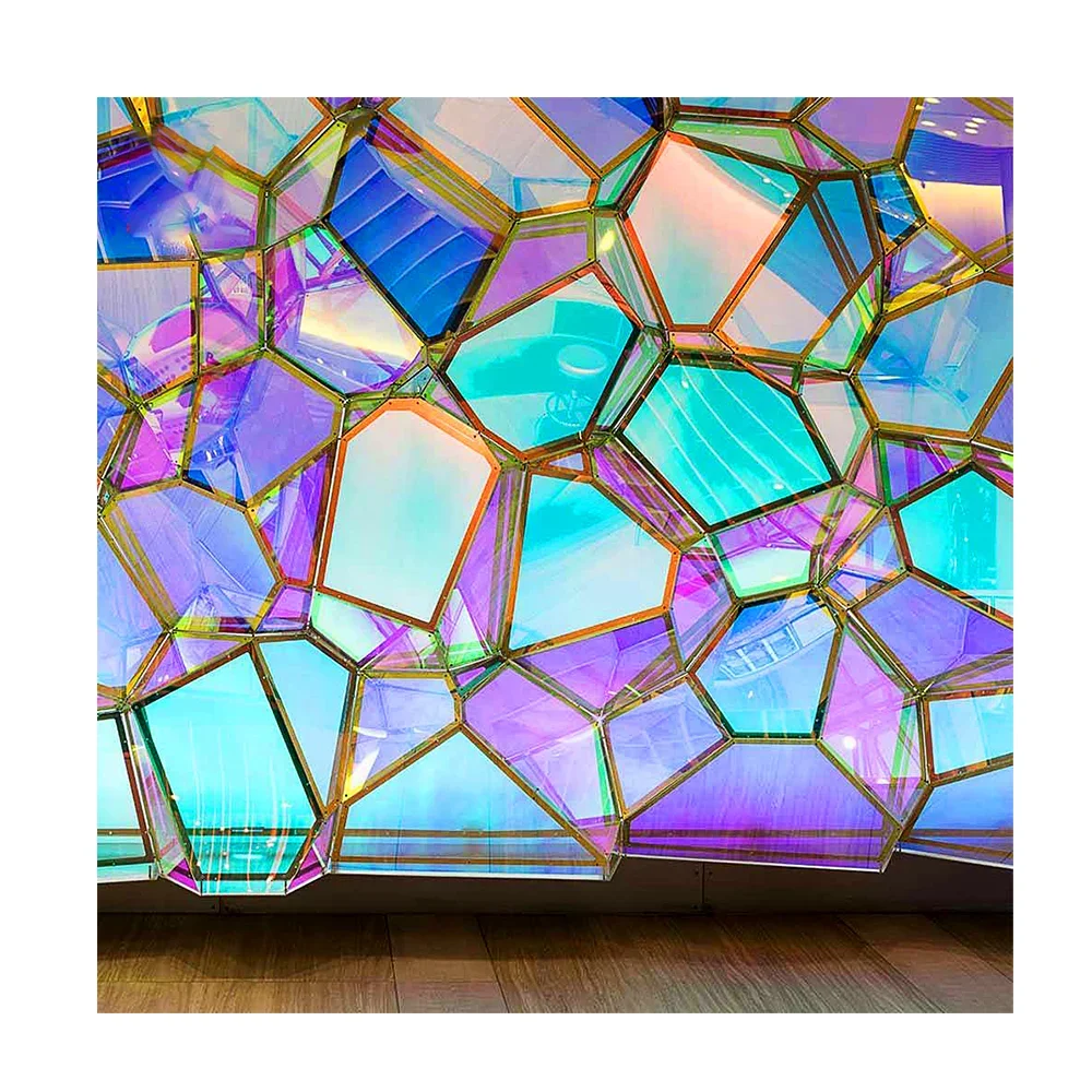 PET Material rainbow Film for Window Tint  Glass Decoration Film Window Decoration Film