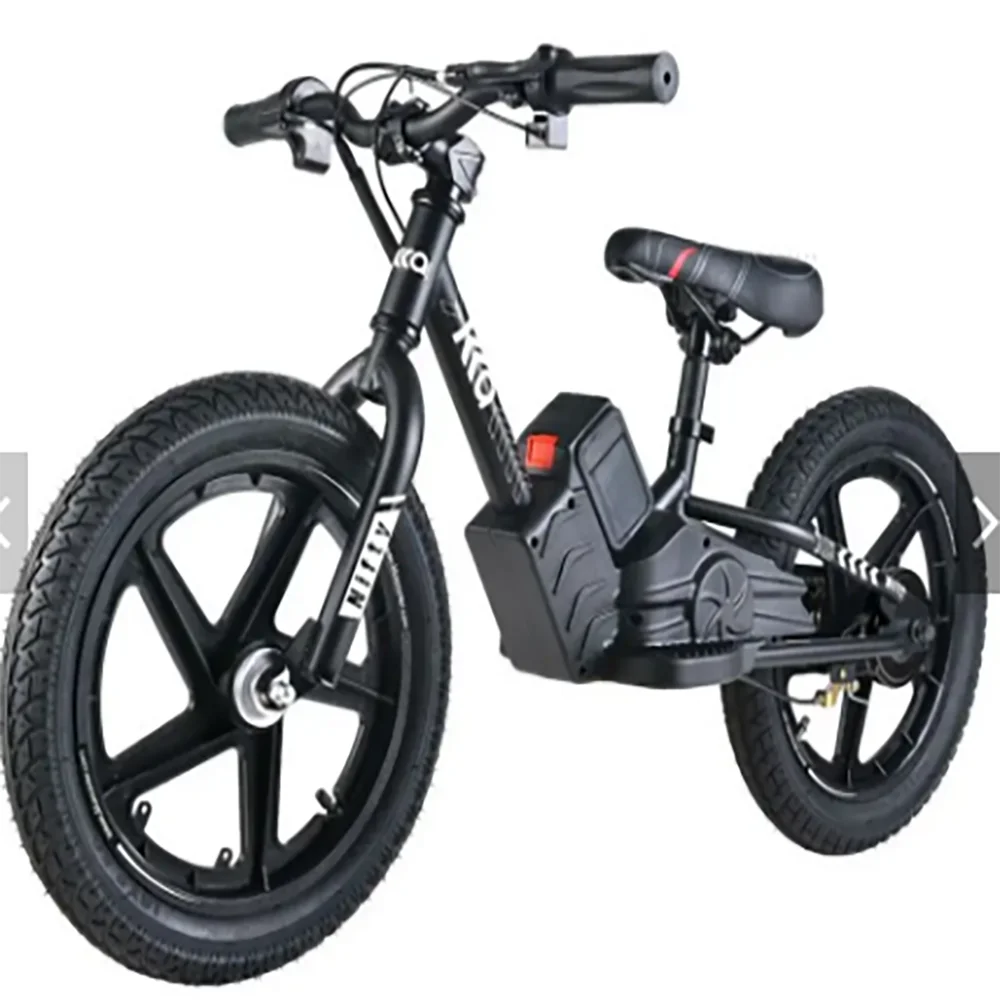 200W21V Electric Kids Balance Bike  Children Bicycle 16 Inch Colored Steel Bead Training Bike 5-12 years old