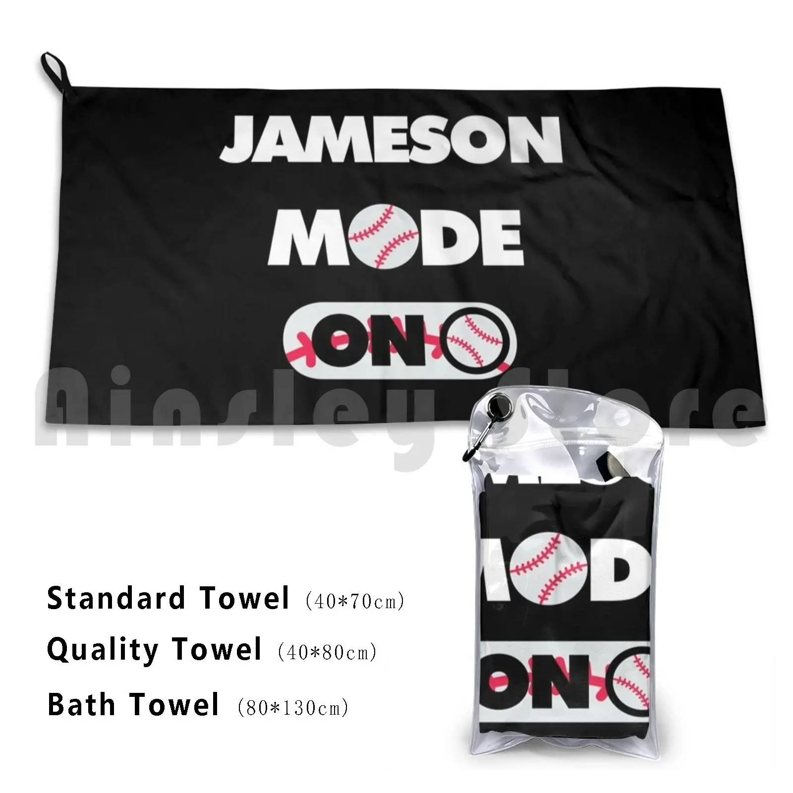 Jameson Baseball Player Mode On Bath Towel Beach Cushion Jameson Baseball Player On Baller Jameson Sports