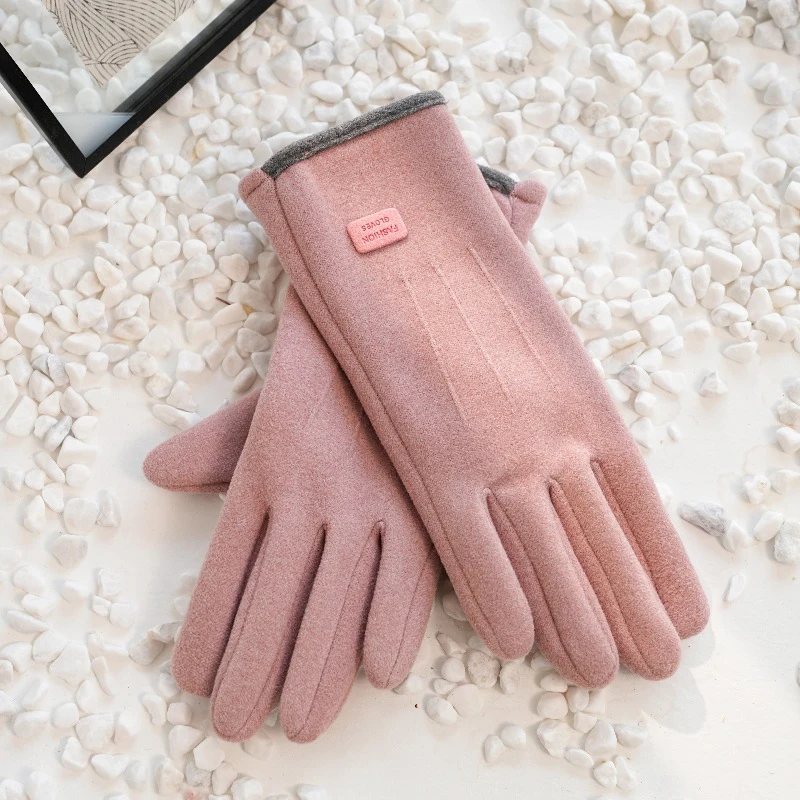German Anti-Cold Velvet Gloves Windproof Touch Screen Warm Sports Gloves for Men And Women Velvet Riding Gloves