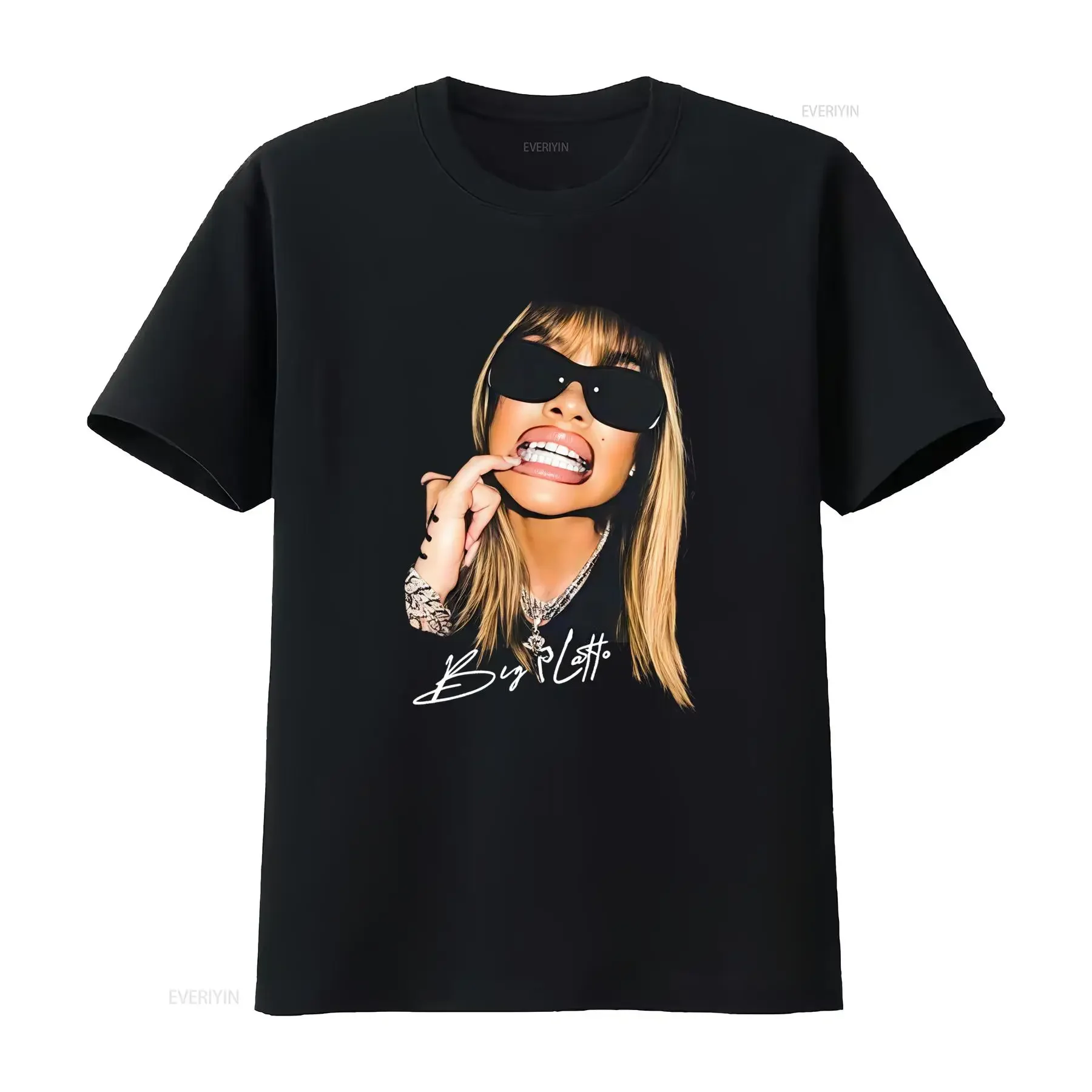 Футболка LATTO в винтажном стиле: рэп, стритвир, хип-хоп, мерч Lil Kim, сексуальный красный цвет, модный тренд Y2K, винтажный эффект, универсальная, эластичная.