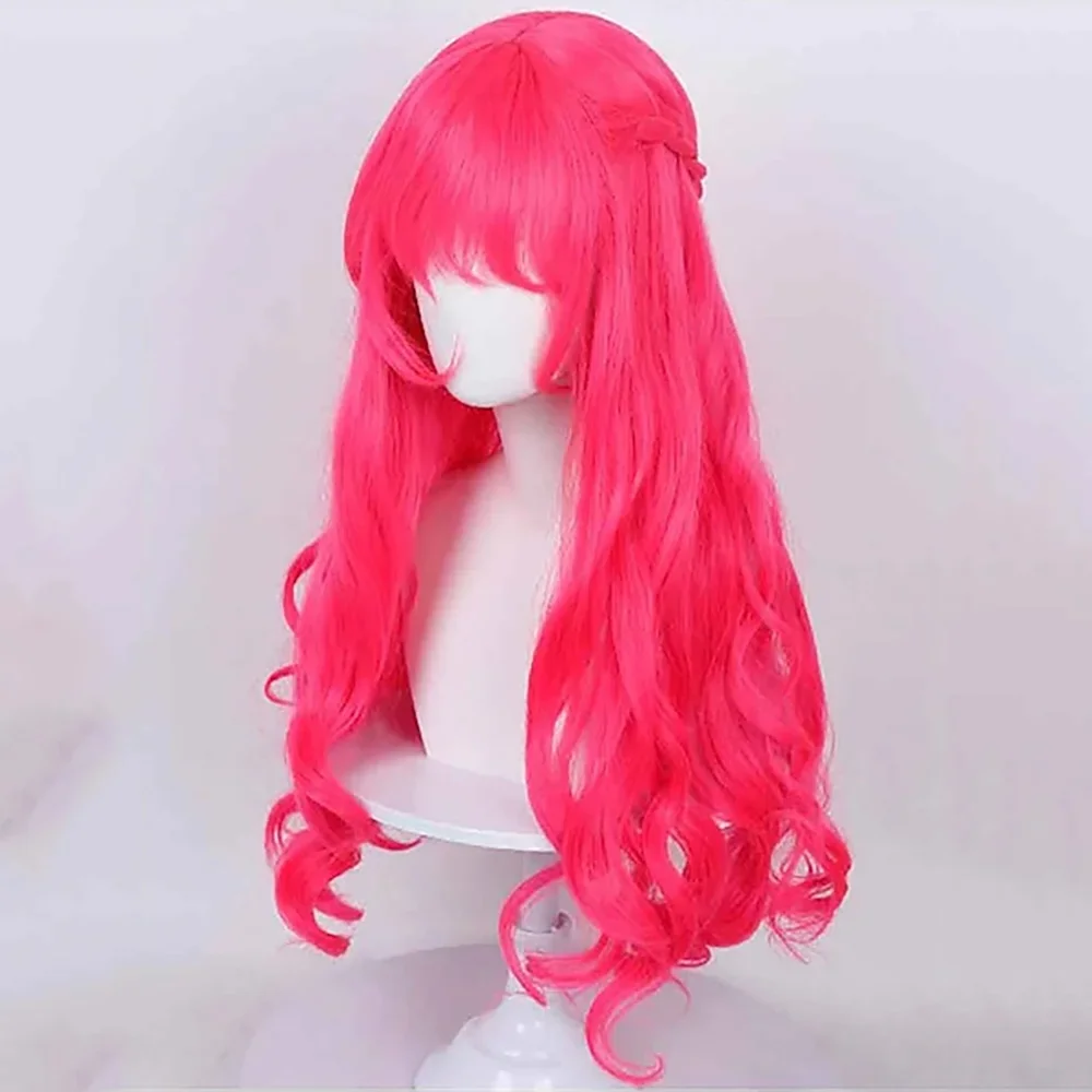 Synthetic Hair Fantasy Villain Heir Rebel Princess Descendants Wicked Wonderland Braided Long Wavy Cosplay Wig for Halloween