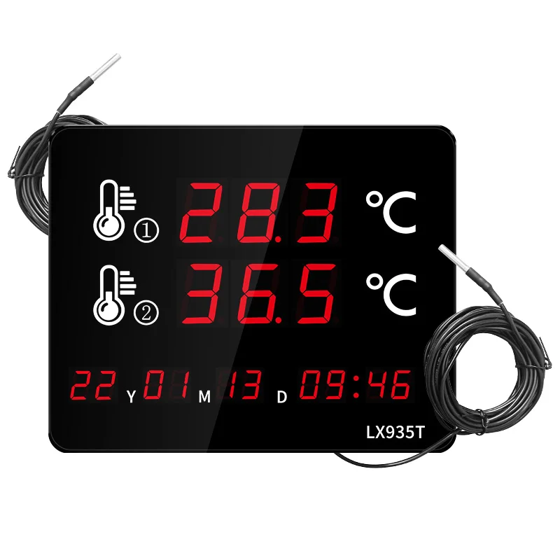 Digital Water Temperature Sensor Hidrômetro e Termômetro Sonda para Piscina Aquário Relógio de Parede Casa