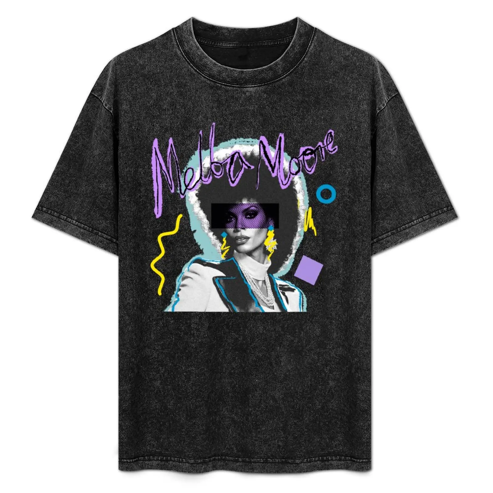 Camiseta estilo retro de los años 80 de MELBA MOORE, camiseta informal holgada de manga corta