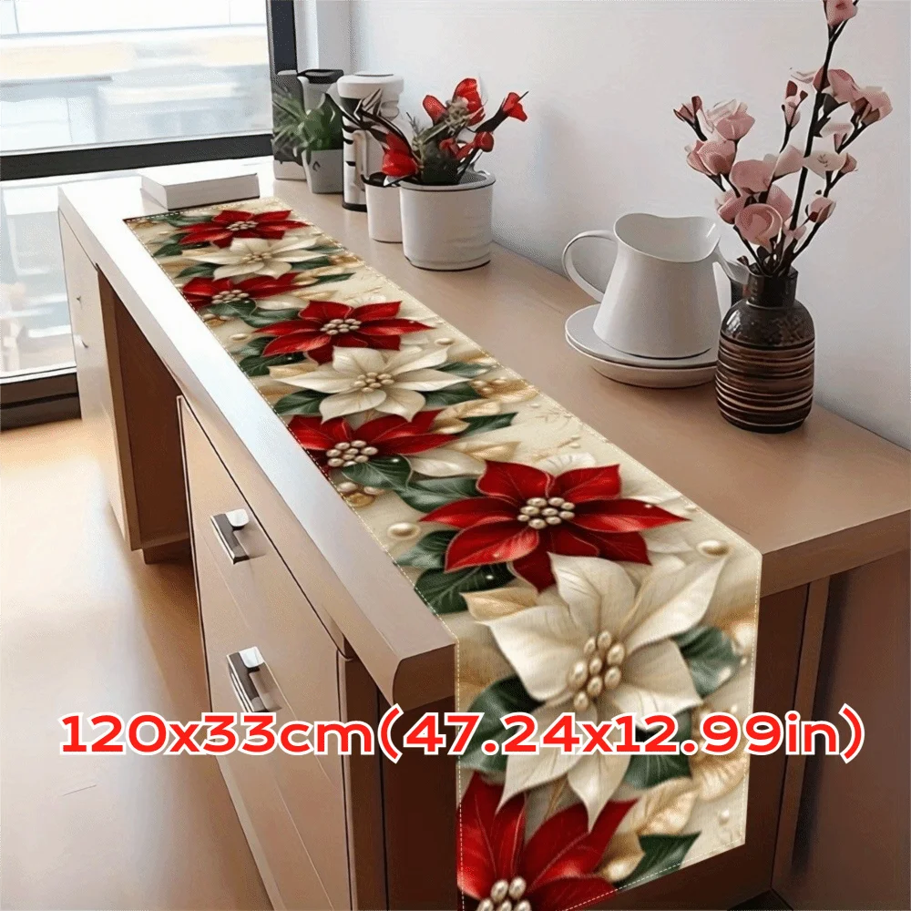 New New Year Christmas Table Runner Snowman Santa Claus Christmas Tablecloth Navidad Gift Elk Xmas Table Flag Cover Home Decor