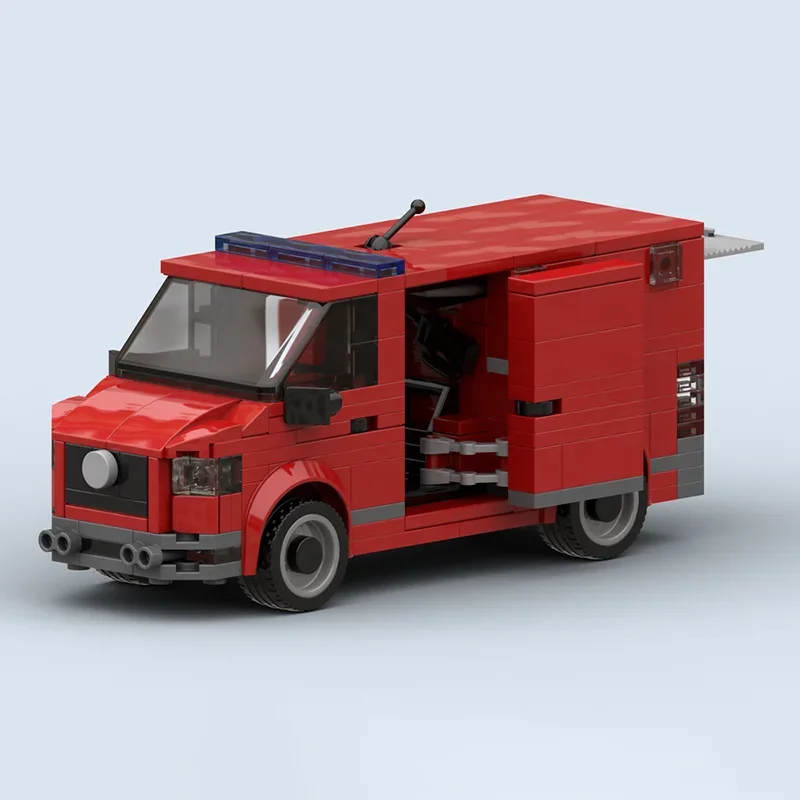 Moc Building Blocks Dutch Fire Quick Intervention Vehicle Technology Modular Bricks Model Gifts Christmas Toys DIY Sets Assembly