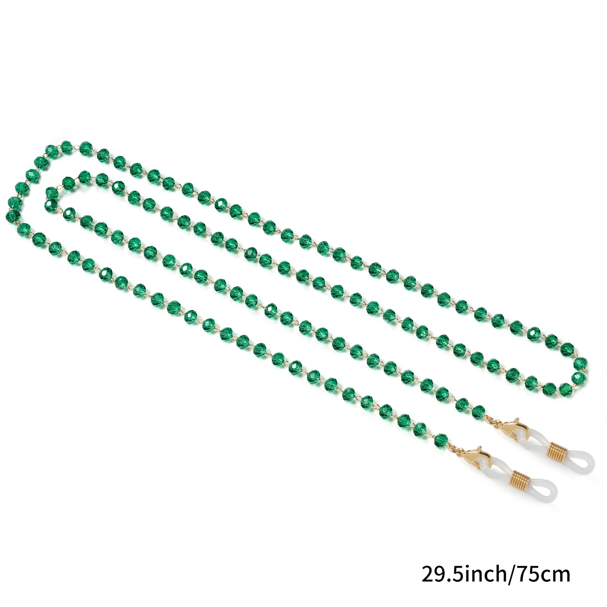 Classic Black Pearl Acrylic Beaded Glasses Chain with silicone anti-skid adjustable eyewear attachments for all glasses