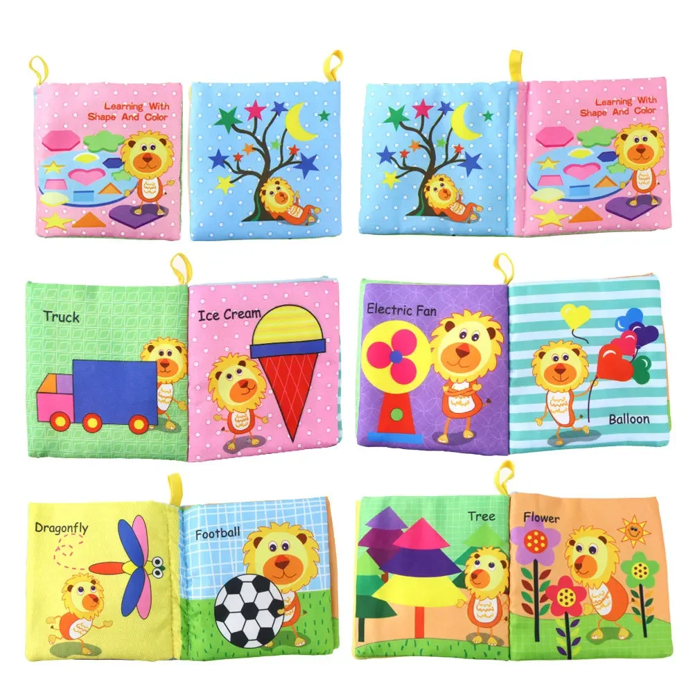 1PC Cloth Book 0-12Monthes Baby Cognize Early Learning Fabric Books Infant Kids Educational Animal Fruits Puzzle Book Toy игрушк