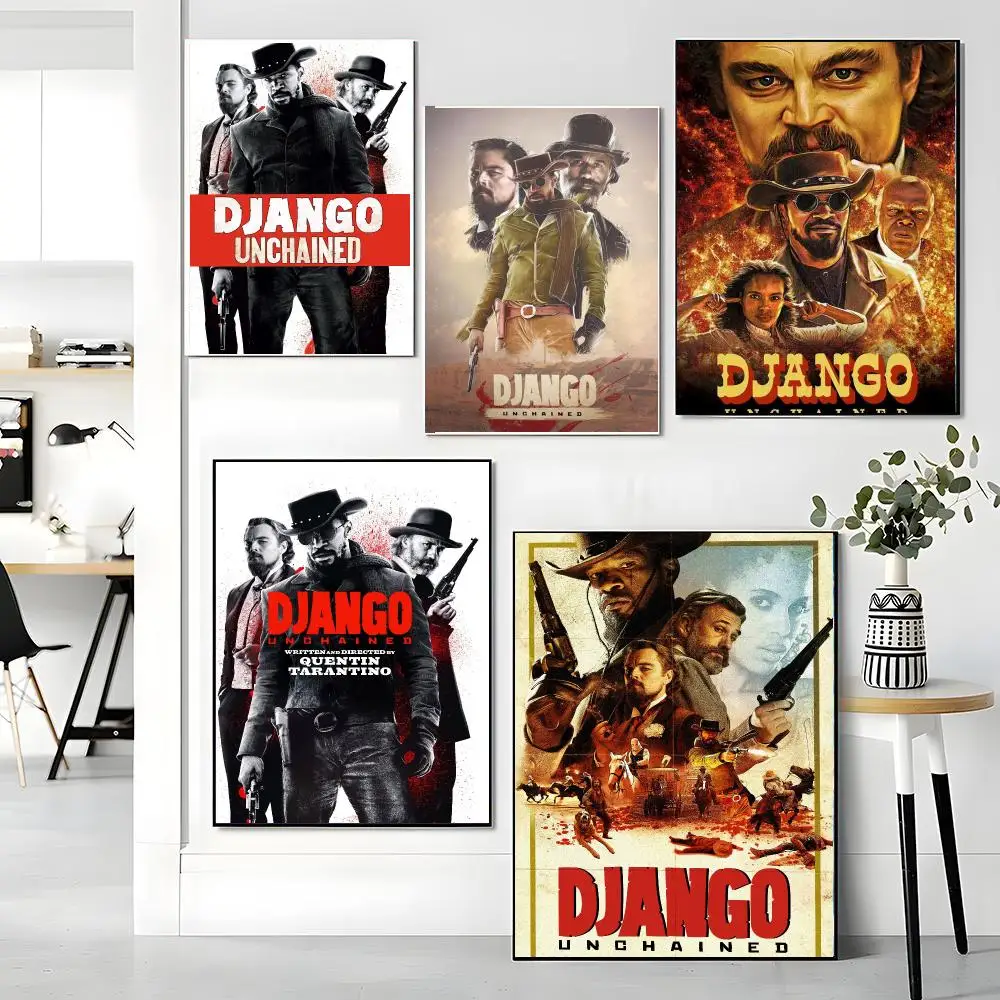 classic movie D-Django Unchained 2012-D Painting Calligraphy Boho Botanical Decor for Living Room Elegant Home Style