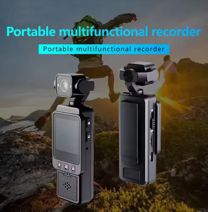 لكاميرا Xiaomi الرياضية المحمولة مع عدسة دوارة 180 درجة 4K HD مسجل فيديو واي فاي لاسلكي كاميرا ضوء ملء مدمجة