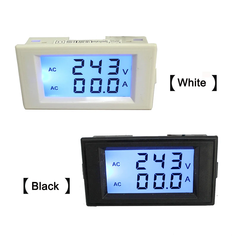 D69-2042 Dual Display Voltmeter Ammeter AC80-300V 0-50A 0-100A with Current Transformer Voltage Meter