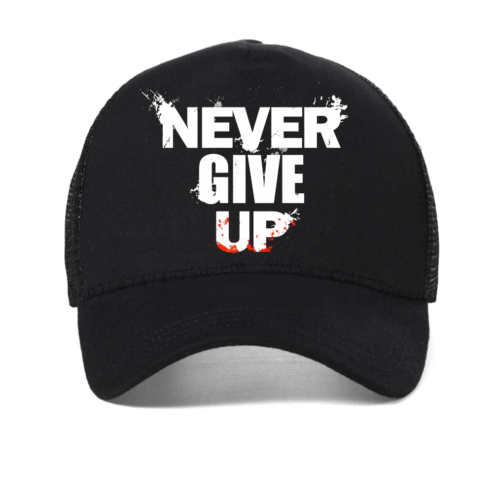 قبعة بيسبول مطبوعة بأحرف أبدًا، قبعة رياضية كاجوال عصرية للرجال صيفية عصرية للخروج، قبعات سائقي الشاحنات شبكية قابلة للتعديل #3