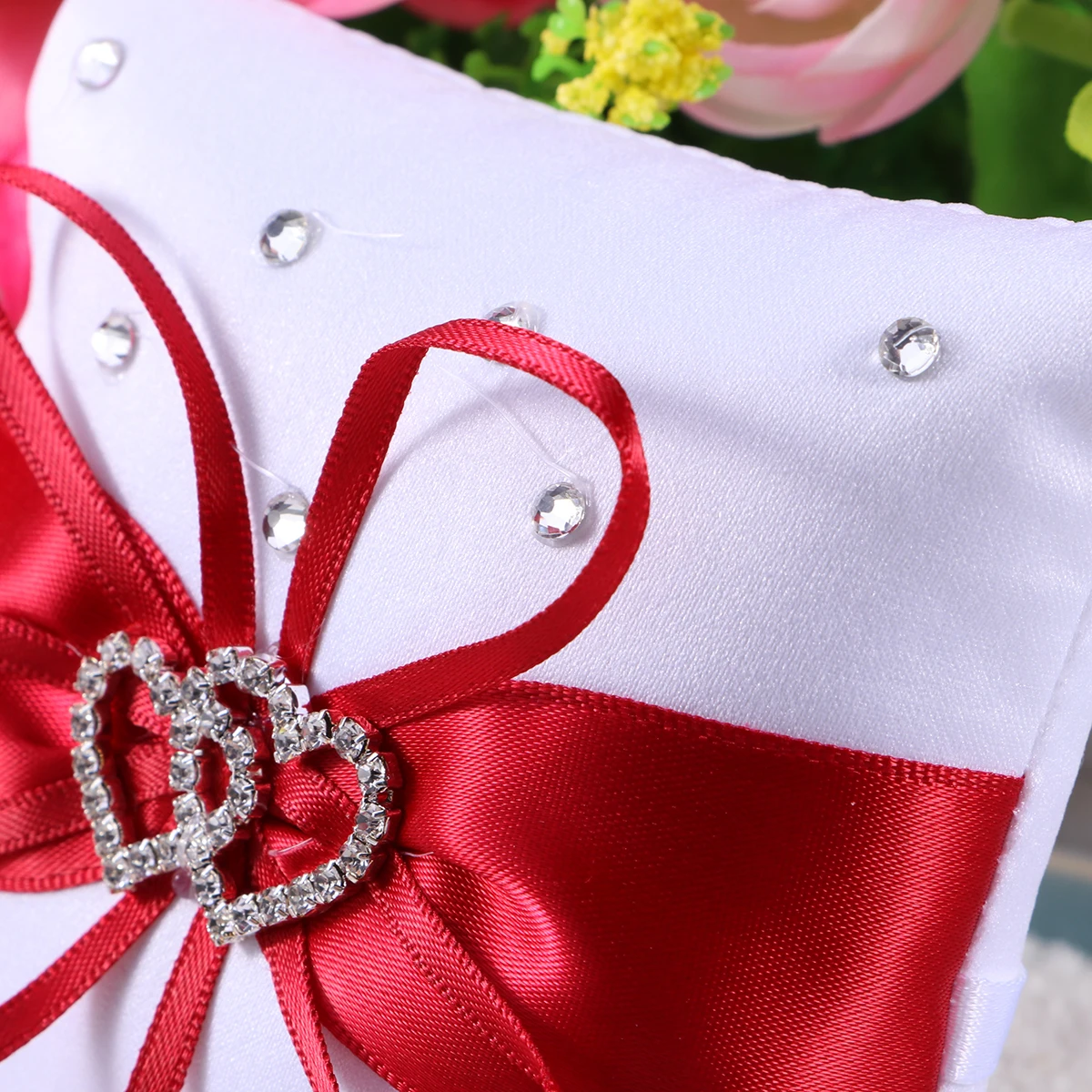 

Pillow Bride Ring Bridal Wedding Accessories Pillows for Rings Decorate Red Ceremony
