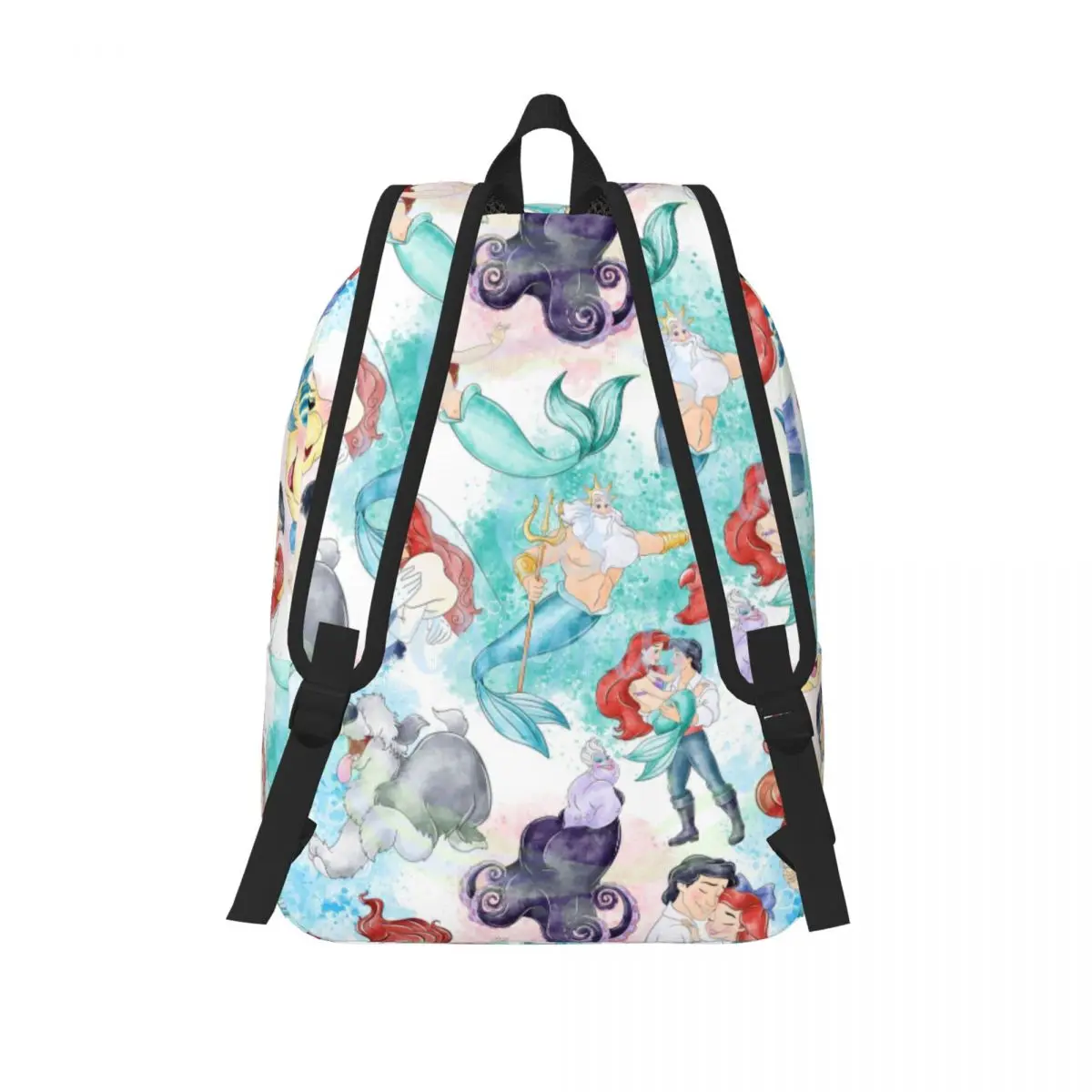 Custom The Little Mermaid Cartoon Laptop Backpack Men Women Fashion Bookbag for School College Student Bag