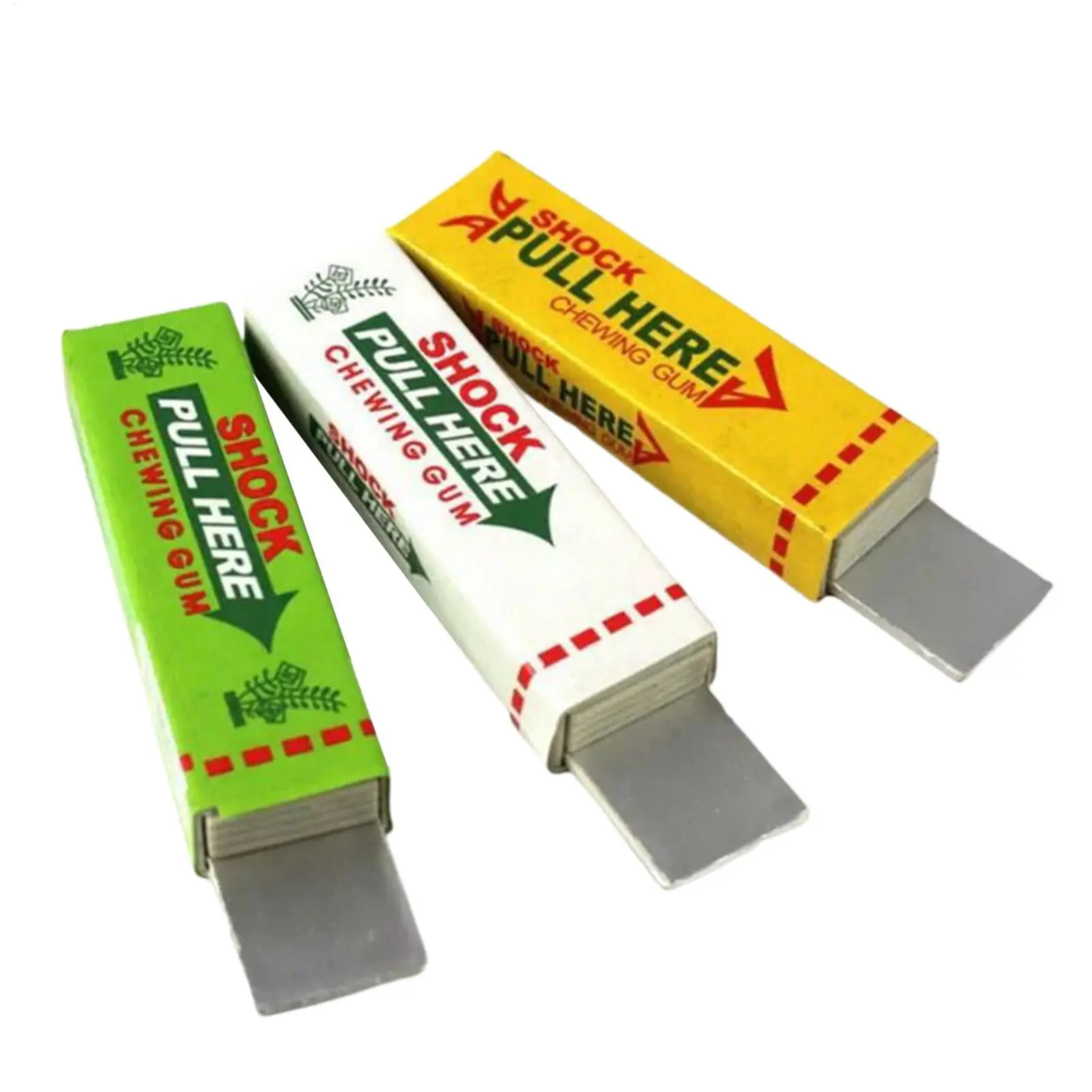 Divertente trucco di sicurezza Scherzo shock Giocattolo Scossa elettrica Shocking Pull Head Gomma da masticare Gag novità articolo giocattolo per bambini All'ingrosso