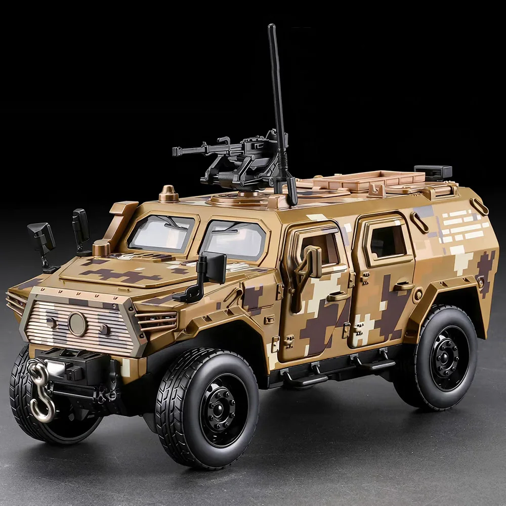 

1:32 DongFeng M-Hero, игрушечные модели, автомобили, литой под давлением сплав, легкая музыка, миниатюрные бронетранспортные машины, открытые двери, внедорожные детские игрушки