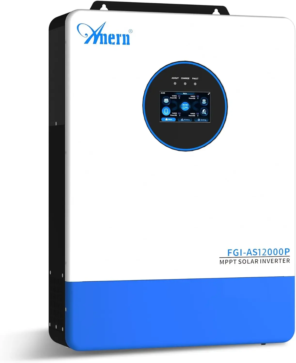 12000W Hybrid Solar Inverter 48V to 120V/240V Split Phase, Built-in 2 MPPT Solar Controllers, Max PV Input 18KW, Pure Sine Wave, 6 Unit Parallel for Home, RVs, Lead Acid/Li Battery, UL1741, FCC