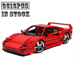 New 1:8 scale 40th Anniversary Edition F40 MOC-140629 Supercar Racing Car Building Block Bricks Educational Toy Birthdays Gifts