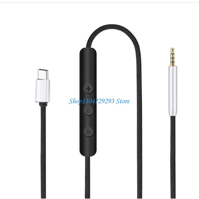 Y2GD Durável USB C (tipo C) a 2,5 mm macho para QC25 qc35ii qc35 qc45 fone ouvido, fios trançados nylon plugue e