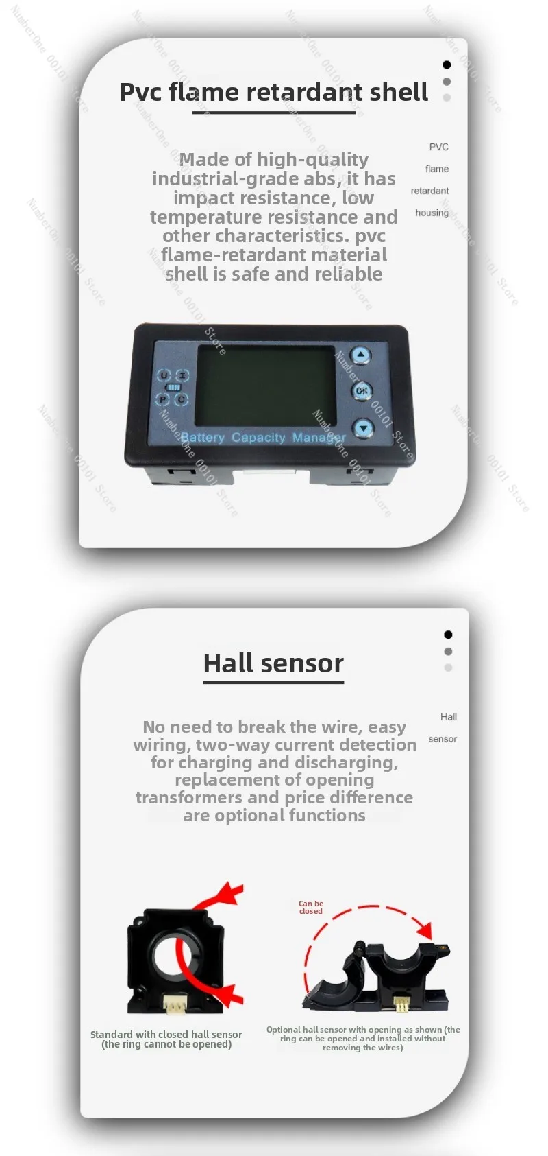 VA9510 انخفاض استهلاك الطاقة عالية الدقة LCD بلوتوث الجهد الحالي السعة متر