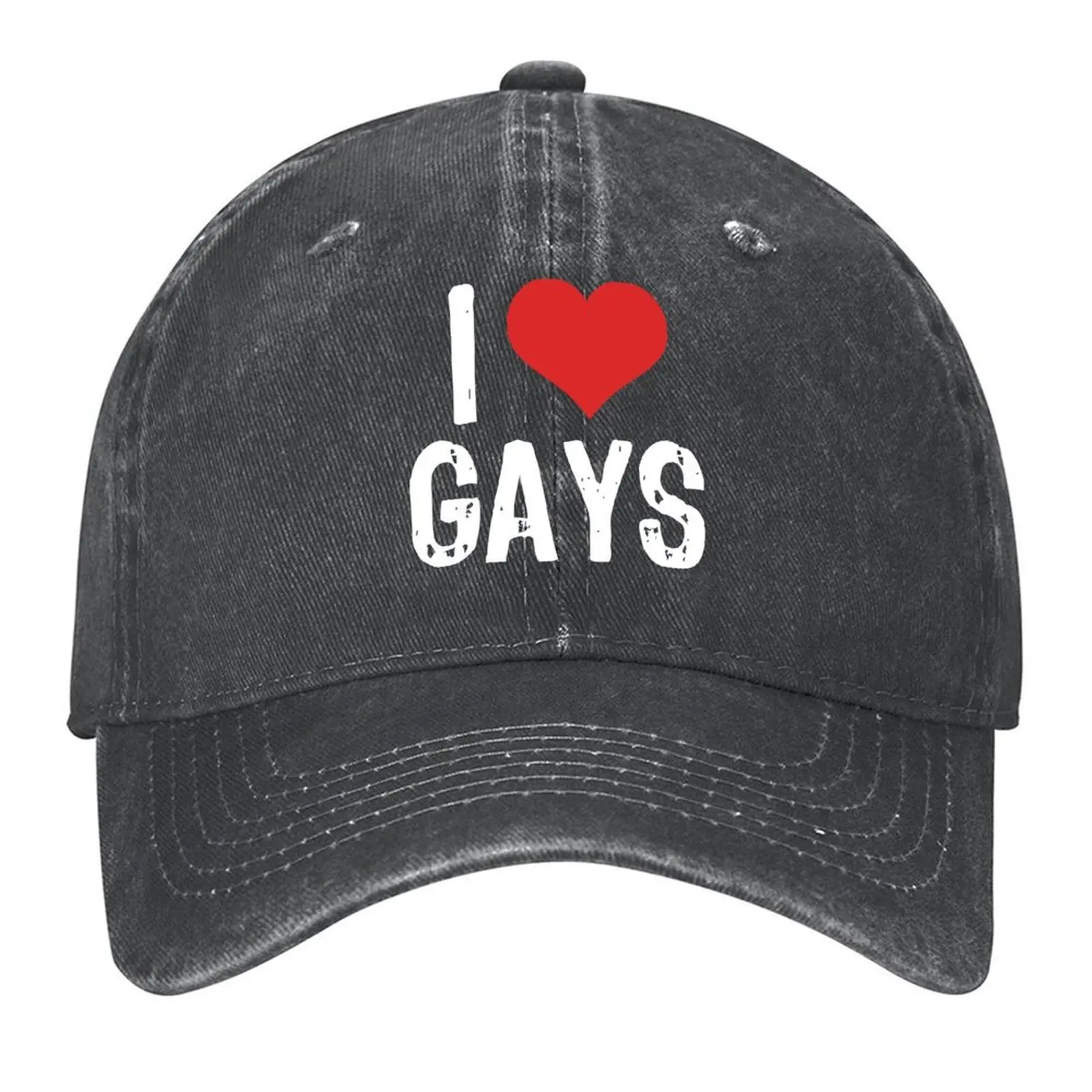 

I Love Gays Baseball Cap funny hat western Hat Hat Beach fishing For Men Women's