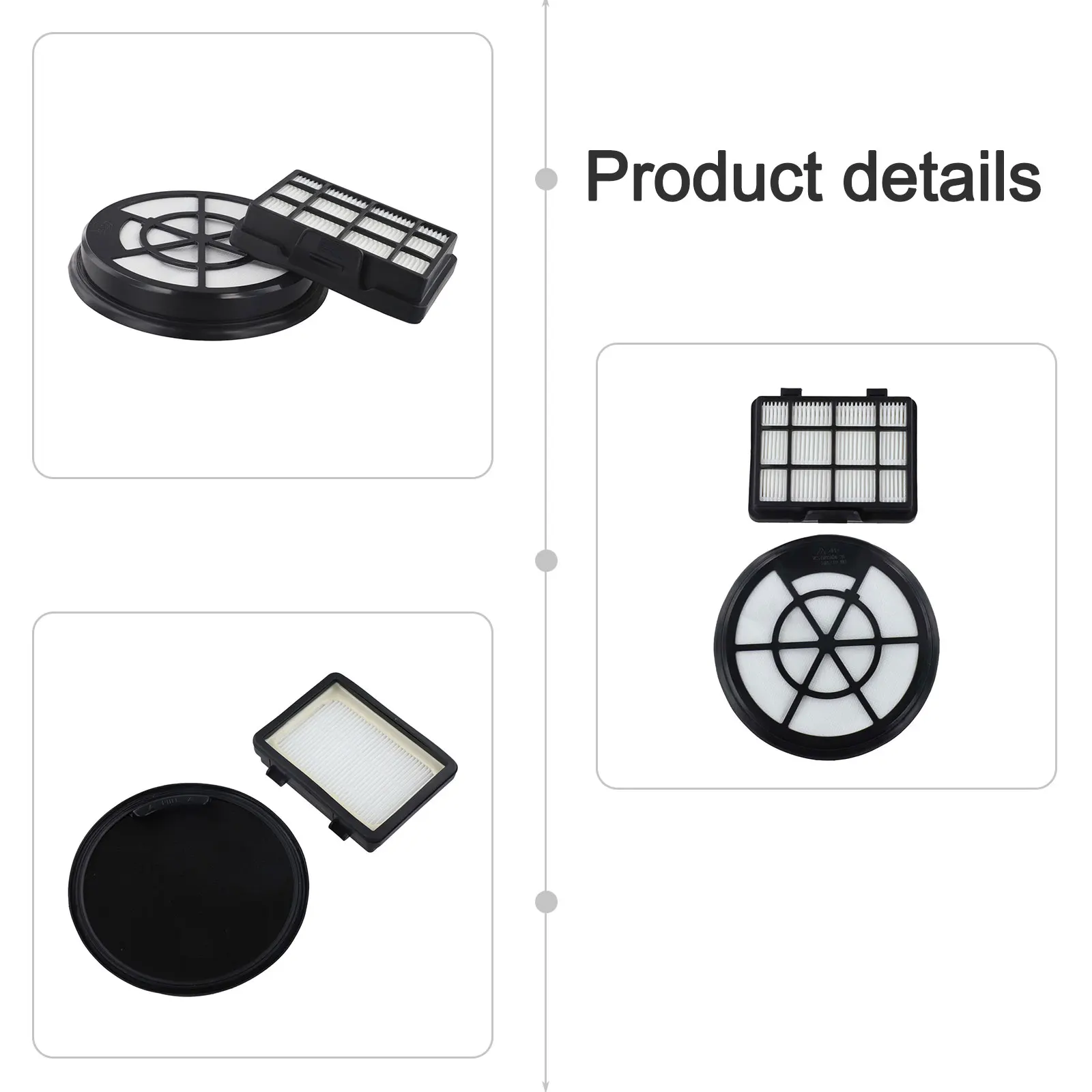 For Koenic KVC 71521 Compatible Filter Set with Pre Motor Filter and Washable Exhaust Filter for Efficient Dust Filtration
