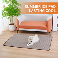 Pet Cooling Mat Dog Cat Sleeping Pad Cool Ice Silk Moisture-proof Mattress Cushion Summer Small Animal Cold Bed 5 sizes