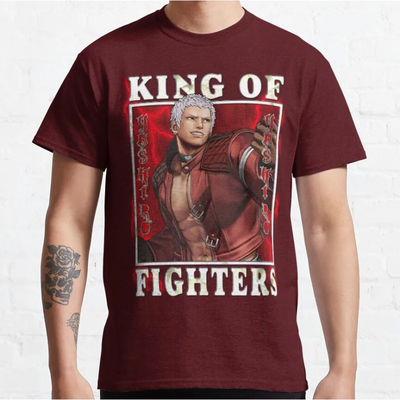 

Dauntless and Decisive Yashiro Nanakase KOF King of Fighters 80s Video game Retro fighting T-shirt Large size Adult Tops S-6xl