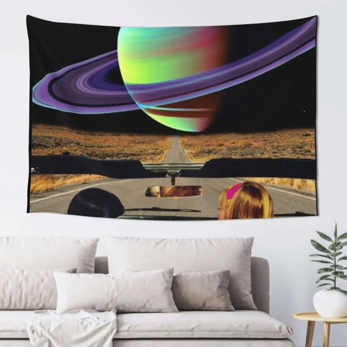 Saturn Drive Through Tapestry Outdoor Decoration Hanging Wall Tapete For The Wall Living Room Decoration Tapestry