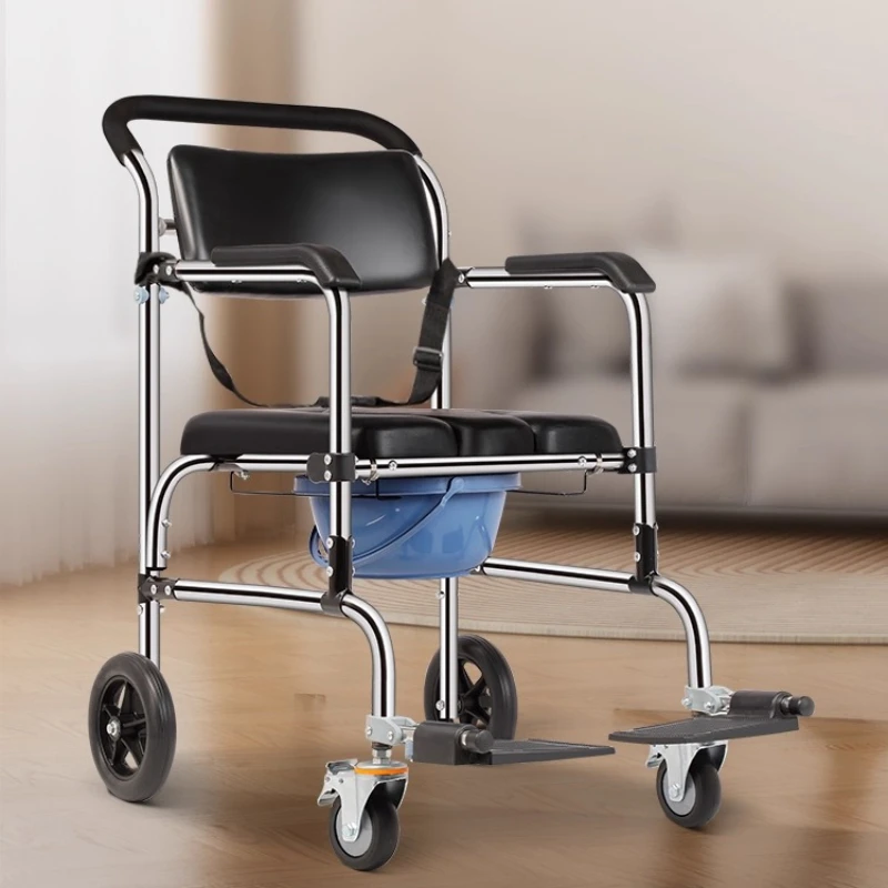 ‌Foldable Shower Chair with Toilet Seat - Portable Bidet for Elderly & Disabled, Non-Slip Bathing Stool for Home & Hospital