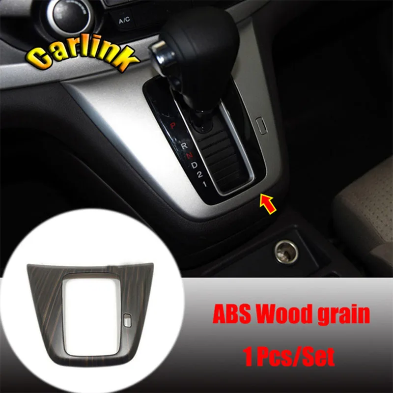 

ABS Wood grain For Honda CR-V CRV 2012 13 14 15 2016 Car gear shift knob frame panel Decoration Cover Trim styling Accessories