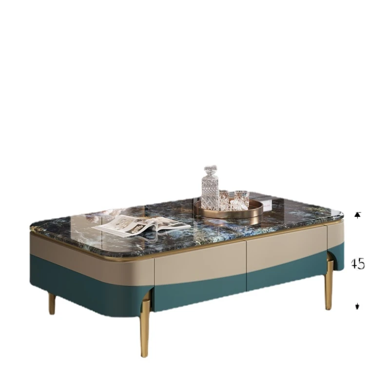 

Wyj Model Room Living Room Custom Furniture High-End Fashion Marble Square Tea Maker Table